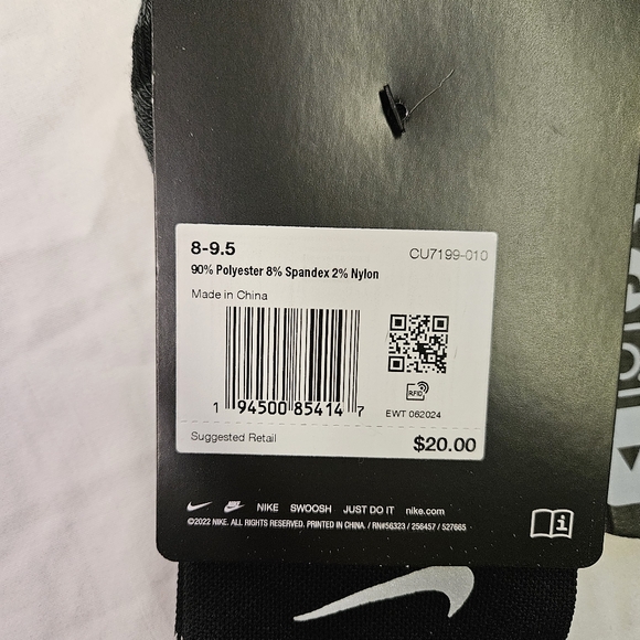 Nike Spark Cushioned Ankle Running Socks Men's Size 8-9.5 Women's 9.5-11 - Picture 6 of 6